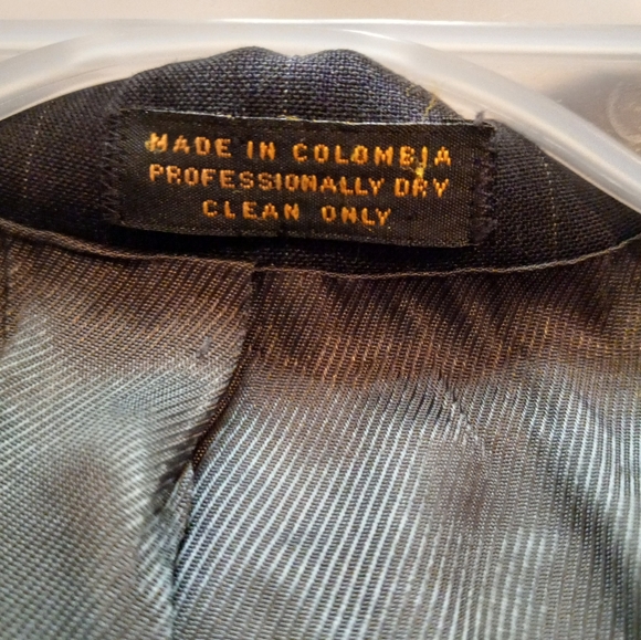 Oscar De La Renta  100% Wool  Tailored Front Buttons Coat Navy 44 L x 38W Blazer - Picture 14 of 15